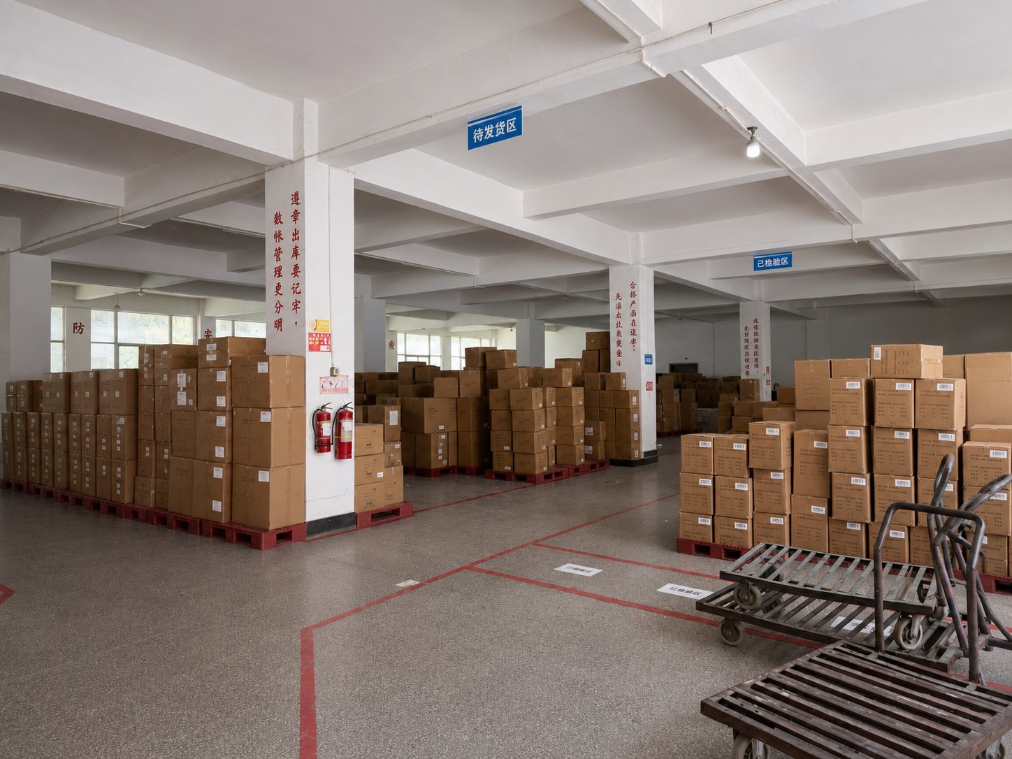 Finished goods warehouse and packing